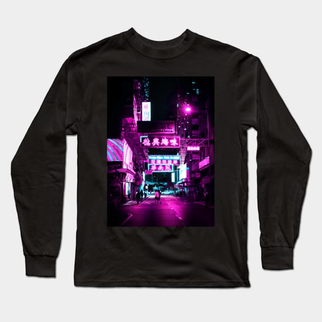 Cyberpunk Long Sleeve T-Shirt by saufahaqqi